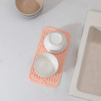MicoYang Silicone Dish Drying Mat for Multiple Usage,Easy clean,Eco-friendly,Heat-resistant Silicone Mat for Kitchen Counter or Sink,Refrigerator or Drawer Liner Pink S 12 inches x 6 inches