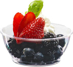 JoyServe Clear Mini Plastic Bowls - (Bulk 400 Pack) 6 Oz Disposable Premium Hard Plastic Dessert Bowls for Serving, Weddings, Catering, Parties, Ice Cream, Salsa, Home or Event Party Supplies