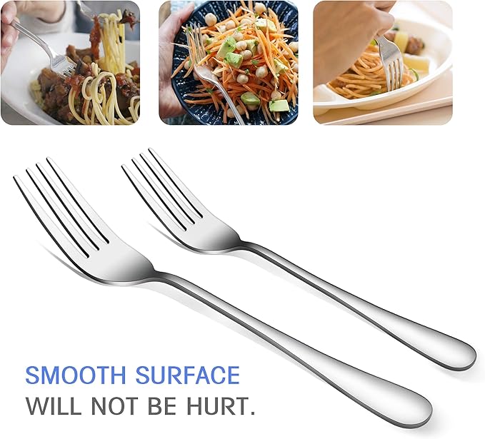Teivio 24 Piece Silverware Set, Flatware Utensils Set Mirror Polished, Dishwasher Safe Service for 4, Include Knife/Fork/Spoon/Steak Knife/Wire Mesh Steel Cutlery Holder Storage Trays (Black Tray)