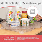 Lazy Susan for Refrigerator - 360° Turntable Refrigerator Organizer and Storage Tray for Fridge, Cabinet & Pantry - Rectangle Lazy Susan (16.5"x11.5"x1.5")