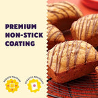 Wilton Gold Non-Stick Mini Loaf Pan, Cold-Rolled Steel Bakeware, Made without PFAS, Packaging May Vary