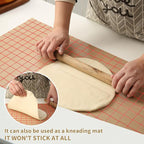 Silicone Baking Mat Roll 12IN*8FT Free Cutting, Non-Slip Pastry Mat, Non-Stick Reusable Air Fryer Liner, Oven Liners, Counter Mat, Freeze Dryer Mat, Easily Cut to Size Fit All Ovens Pans Tins Dishes