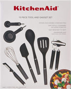 KitchenAid Classic Tool and Gadget Set, 15-Piece, Black