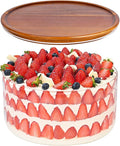 LOVYANXUE 155 oz Large Glass Trifle Bowl with Acacia Wood Lid - Glass Salad Bowl, Versatile Serving Bowls for Cake, Salad, Fruit, Baking, Dessert, Meal Prep, Storing, Microwave & Oven Safe, BPA Free