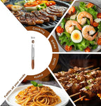 6-Pack 9" Wooden Tongs for Cooking – Locking Wooden Tongs with Non-Slip Handles & Hanging Hole, Wood Tip Serving Tongs for BBQ, Salad & Grilling (9 Inch (6 Pcs))