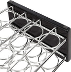 Amazon Basics 20 Jars Spice Rack Organizer, Space-Saving Kitchen Organizer with Glass Spice Jars, Sturdy, Silver