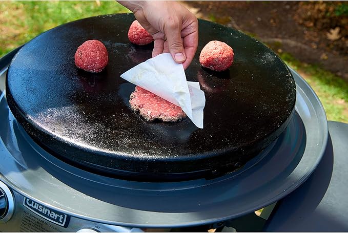 Cuisinart Smash Burger Kit,Cast Iron Press,Spatula,Seasoning Shaker and Patty Papers for Perfect Cookouts,Barbecues and Tailgates,(Pack of 6)