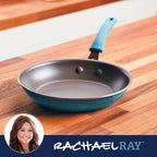 Rachael Ray Cook + Create Nonstick Frying Pan/Skillet, 10 Inch, Agave Blue