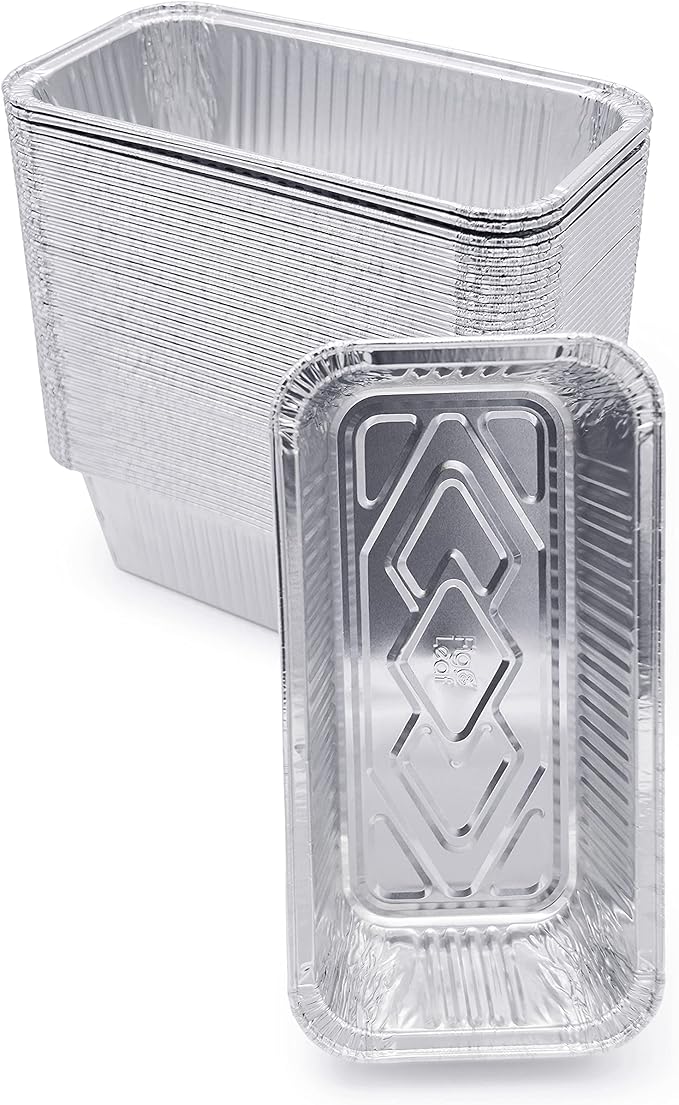 (600 Pack) Premium 2-LB Bread Loaf Baking Pans - 8.5" x 4.5" x 2.5" l Heavy Duty l Disposable Aluminum Foil Tins for Cakes Meatloaf Lasagna