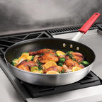 Tramontina Professional 14-Inch Non Stick Extra Large Frying Pan, Heavy-Gauge Aluminum Skillet with Reinforced Nonstick Coating, Red Handle, Dishwasher and Oven Safe