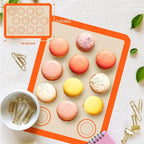 Silicone Baking Mat Set of 5, Nonstick Reusable Pastry Mat, Silicone Bread Sling & Loaf Pan Liners for Bread, Macaron Baking Mat for Cookie, Macarons