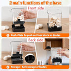 2 Pack Fruit Slicer Cup for Strawberry, Banana, Hard-Boiled Egg - Detachable Cutter with Push Plate - Rapid & Safe Slicing Kitchen Gadget for Quick Meal Prep (Black)