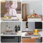 AGIOTA Coffee Table Trays for Living Room Serving Tray with Handles, Modern Large Tray for Ottoman Coffee Table
