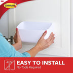 Command 10 Lb Large Organizing Caddy with 4 Strips,9.91" x 3.38" x 5.15",Heavyweight Damage-Free Hanging for Organizing Cleaning Supplies,Closet,and Pantry,(Pack of 8)