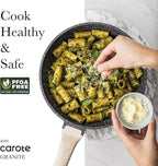 CAROTE 26Pcs Pots and Pans Set, Nonstick Cookware Sets, Granite Induction Cookware Non Stick Cooking Set w/Frying Pans & Saucepans(PFOS, PFOA Free)