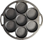 Lodge Seasoned Cast Iron Mini Cake Pan, 7 Impressions (Pack of 3)