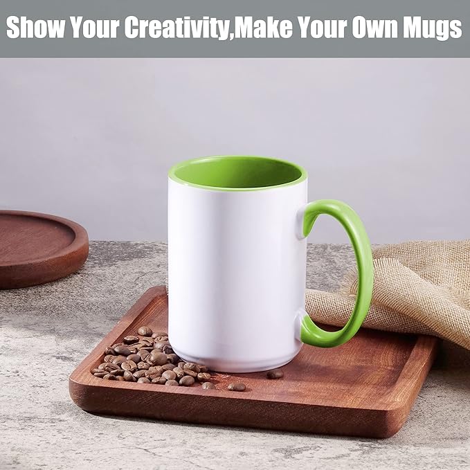 Sublimation Mugs 15 oz Set of 12 Bulk Coffee Mugs with Box Sublimation Blanks Tazas Para Sublimar Coffee Cups 6 White and 6 Black