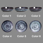 30oz Ceramic bowls set of 4-8" serving bowls for Kitchen,Pasta,Salad-Dishwasher & Microwave Safe Perfect for Housewarming, Thanksgiving, Christmas-Speckled Bluish Purple