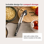 Zyliss Silicone-Tipped Tongs - Perfect for Healthy Cooking - Heat-Resistant Tongs with Ergonomic Grip - Locking Design for Kitchen Drawer Organization - Dishwasher Safe, Red