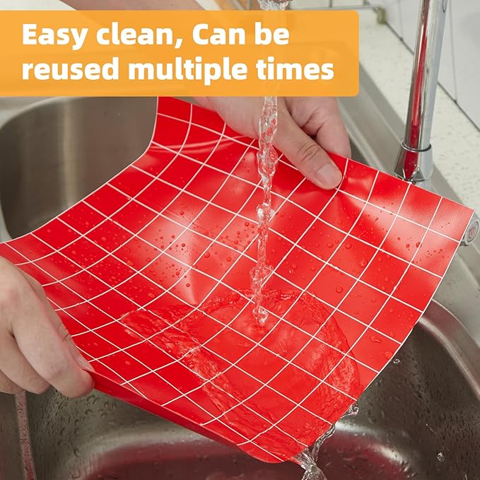 Silicone Baking Mat Roll 12IN*5FT Free Cutting, Non-Slip Pastry Mat, Non-Stick Reusable Air Fryer Liner, Oven Liners, Counter Mat, Freeze Dryer Mat, Easily Cut to Size Fit All Ovens Pans Tins Dishes