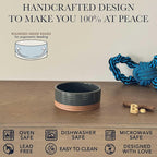 Mora Ceramic Pet Bowl Size Small - Food/Water Dish for Puppy Dogs, Cats, Guinea Pig, Rabbit, Hamster, Snake, ect. 11oz or 2 Cups - Basic Bowls for Your Dog or Cat, Mix and Match for a Set - Charcoal