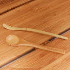 BambooMN Matcha Whisk Set - Golden Chasen (Tea Whisk), Chashaku (Hooked Bamboo Scoop), Deep Scoop, Tea Spoon - 2 Sets