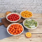 32 oz Disposable salad bowls with lids, Sugarcane Fiber Paper Bowls take away food containers Plant Fibers Freezer Safe 50 Pack