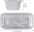 PLASTICPRO [3 Lb 10 Pack Disposable Loaf Pans Aluminum Tin Foil Meal Prep Bakeware - Cookware Perfect for Baking Cakes, Bread, Meatloaf, Lasagna 3 Pound 11'' X 5'' X 2.75''