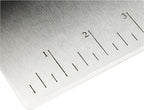 Amazon Basics Multi-Purpose Bench Scraper, Stainless Steel Dough Cutter with Measurement Marks, Dishwasher Safe, Non-slip Contoured Grip, 6", Black, Silver