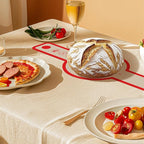 Silicone Bread Sling Oval and Round, 2Pcs Non-Stick Reusable Bread Sling, Sourdough Tools & Dutch Oven Accessories, Red