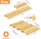 AMBIRD Bamboo Spice Drawer Organizer with Non-slip Mat,4 Tier - 2 Set Jar Spice Rack Tray From 9.5''to 19'', Seasoning Organizer for Kitchen,Cabinet,Drawers,Countertop