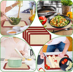 4 Pack Reusable Silicone Baking Mat for Ninja ST100 and ST101 Foodi 2-in-1 Flip Toaster (9.5"L x 5.5"W)