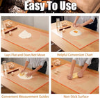 Silicone Pastry Mat 36x24 Inch Nonstick Baking Mat -Perfect for Doug, Pastry, Dough Rolling, Kneading Board, Pie Crust, Fondant, Bread, Pasta/Pizza, Kitchen Counter Mat