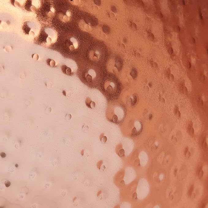 Creative Co-Op Round Hammered Metal Bowl, Copper Finish