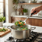 Stainless Cooking Utensils,Heavy-Duty Thickened Cooking Utensils,Kitchen Tools Include Solid & Slotted Spatula,Soup Ladle,Egg Whisk,Tongs,Skimmers