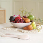 Extra Large Wooden Salad Bowl Set With Serving Utensils - A Beautiful Party Salad & Fruit Bowl With Serving Spoons Perfect for Your Dinner Party - Decorative & Practical Kitchen Must-Have
