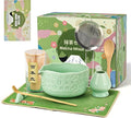 Matcha Whisk Set, 7 Pcs Matcha Making Kit with Matcha Bowl, Matcha Whisk and Holder, Bamboo Scoop, Scoop Rest, Sifter and Tea Towel，Gifts for Christmas Birthday