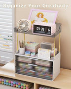 Anylady Bathroom Organizers and Storage, Makeup Organizer (Sturdy Durable Attractive), Ideal for Vanity, Countertop, Counter, Perfume, Skincare, Cabinet, Cosmetic, Dresser Organizer (Black)