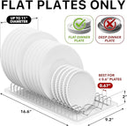 Simple Houseware Stainless Steel Plate Drying Rack with Drainboard, Chrome