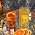 Moretoes Kitchen Hobnail Drinking Glasses Set of 6, 12 Oz Highball Glasses & 10 Oz Cocktail Glasses, Clear Embossed Boho Glass Cups Kitchen Bar Tumbler Glassware Set for Whiskey, Beer, Juice, Milk