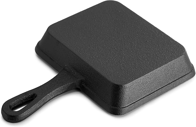 Elama MegaChef Cast Iron Mini Fry Pan/Saute Pan with Wood Tray, Cookware, Bakeware, Serveware