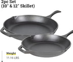 Lodge Chef Collection 2pc Set (10" & 12" Skillet)