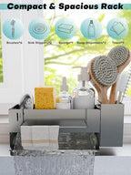 Kitchen Sink Caddy Organizer, Sponge Holder for Kitchen Sink with Upgraded Extra-Wide Drain Board, Efficient Drainage, Stainless Steel with Rust-Resistant Coating
