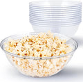 48 oz Clear Plastic Serving Bowls (12 Pack) Disposable Candy Dishes, Buffet Containers for Chips, Popcorn, Snacks, Mints, Salad Bar, Snack Bowl Parties, Office Desk, Bridal Shower, Party Supplies