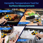 Etekcity Infrared Thermometer Laser Temperature Gun 1080, -58°F~ 1130°F for Meat Food Candy Pizza Oven, Heat Gun for Cooking, Kitchen, Fridge, Reptile, BBQ, HAVC, Adjustable Emissivity & Max Measure