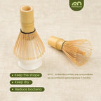 Matcha Whisk Set, Ceramic Bowl Matcha Kit & Handcrafted Bamboo Chasen, Complete 5 Pcs Matcha Set Whisk and Bowl, Stainless Steel Sifter, Bamboo Scoop & Holder for Matcha Lovers