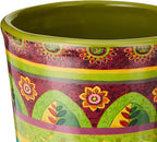 Tunisian Sunset 18 oz. Ceramic Mugs, Set of 4 – Multicolor Boho Coffee & Tea Cups with Bold Folk Art Patterns, Microwave & Dishwasher Safe, Eclectic Kitchen Gift Set for Beverage Lovers