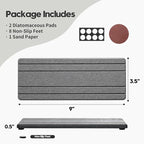 Razborci 2PCS Diatomite Quick Stone Drying Tray Mat For Bathroom & Kitchen Counter, Instant Dry Water Absorbent Drink Bar Coaster,Vanity Sink Caddy Organizer,Dish Soap Sponge Holder, Dark Gray,9"x3.5"