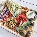 Charity Leaf Disposable Palm Leaf 14" x 10" Trays (10 pieces) Bamboo Like Serving Platters, Disposable Boards, Eco-Friendly Dinnerware For Weddings, Catering, Events