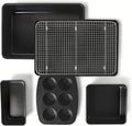 Amazon Basics Nonstick Bakeware 6-Piece Set, Stackable, Dishwasher and Oven-Safe, Baking Pan